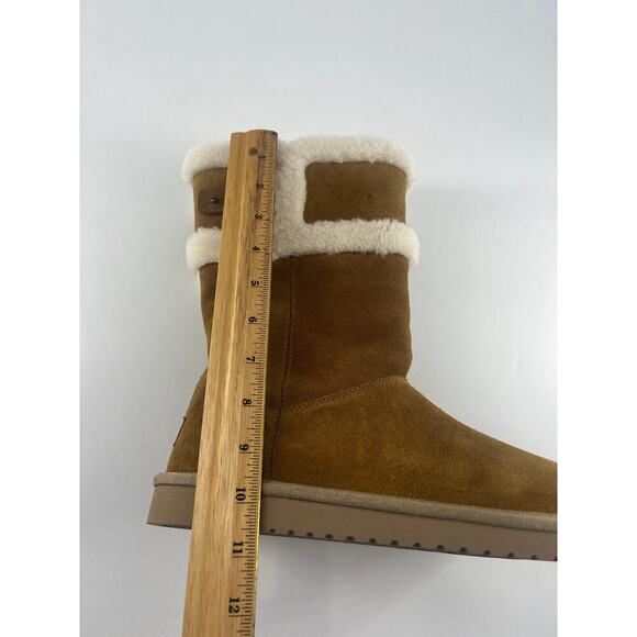 Koolaburra Ugg Winter Boots Womens Size 8 Brown Tan Suede Chestnut Tall New - Picture 10 of 11